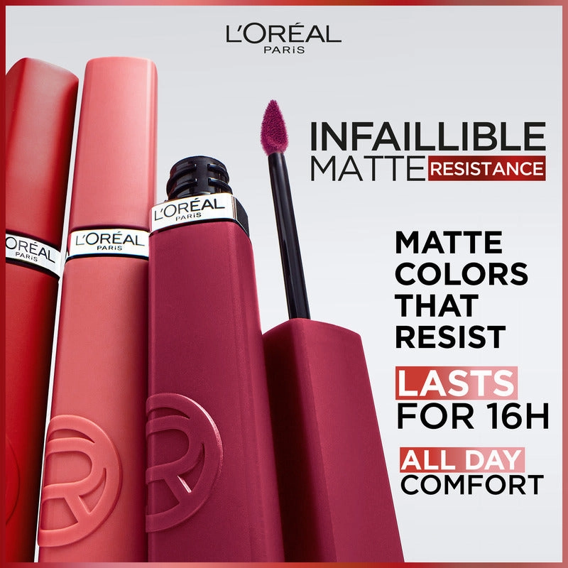 L'Oréal Paris Infallible Le Matte Resistance Liquid Lipstick - 240 Road Tripping