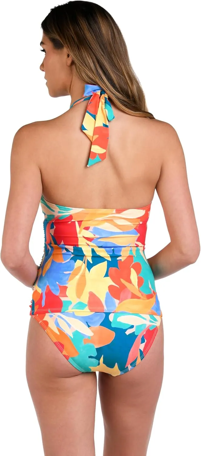 La Blanca Women's Halter Keyhole Tankini Swimsuit Top