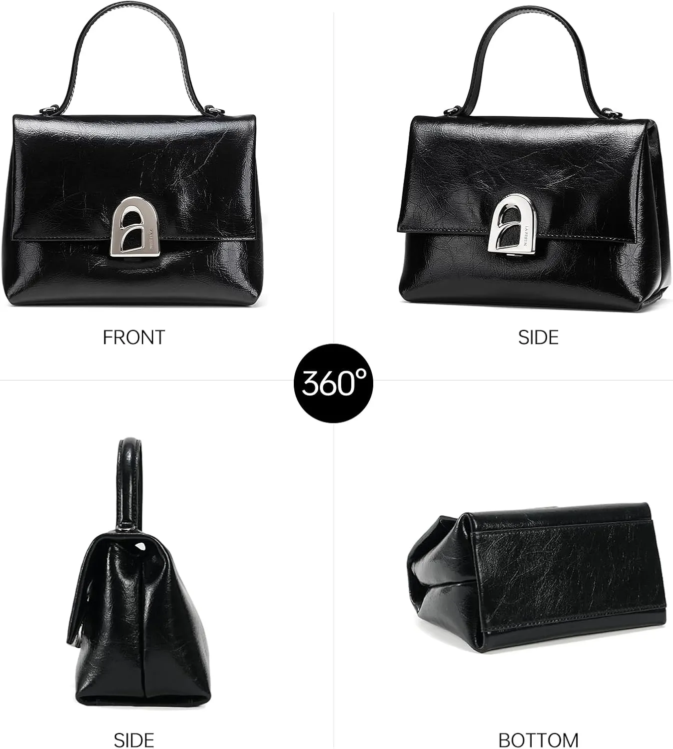 LA FESTIN Leather Small Handbag for Women, Mini Crossbody Purse & Shoulder Bag