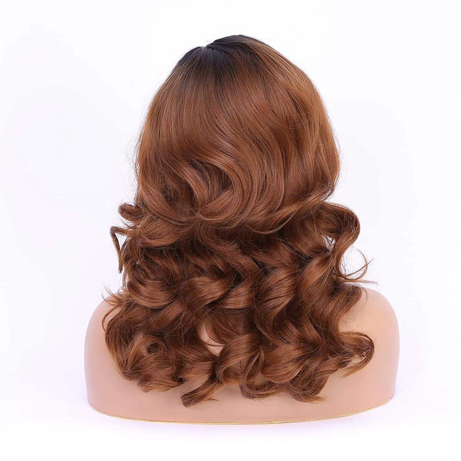 Lady Miranda Loose Wave Wig Nature Curly Synthetic Heat Resistant Weave Full Wigs for Women (1B30#)