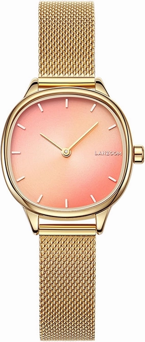LANZOOM Gold Watches for Women 316L Stainless Steel Case and Bracelet Ladies Watches,Easy Read Gold Wrist Watch Dainty Fashion Casual