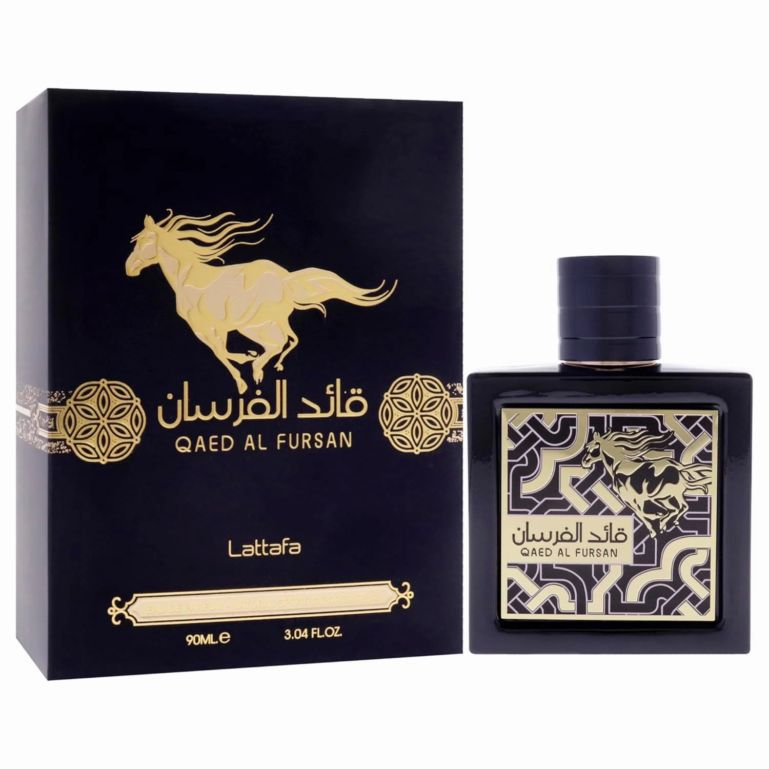 Lattafa Qaed Al Fursan for Men Eau de Parfum Spray, 3.04 Ounce