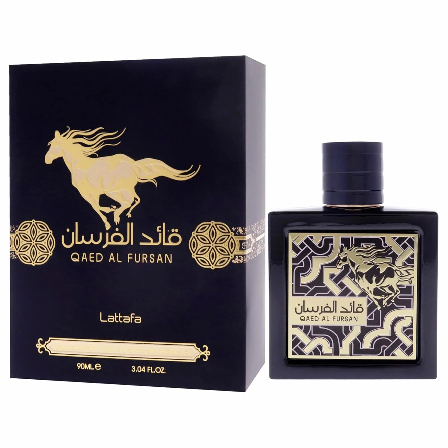 Lattafa Qaed Al Fursan for Men Eau de Parfum Spray, 3.04 Ounce