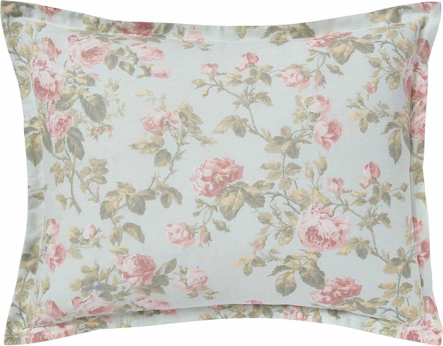 Laura Ashley Home - Queen Duvet Cover Set, Reversible Cotton Bedding with Matching Shams, Breathable Home Decor for All Seasons (Madelynn Blue, Queen)