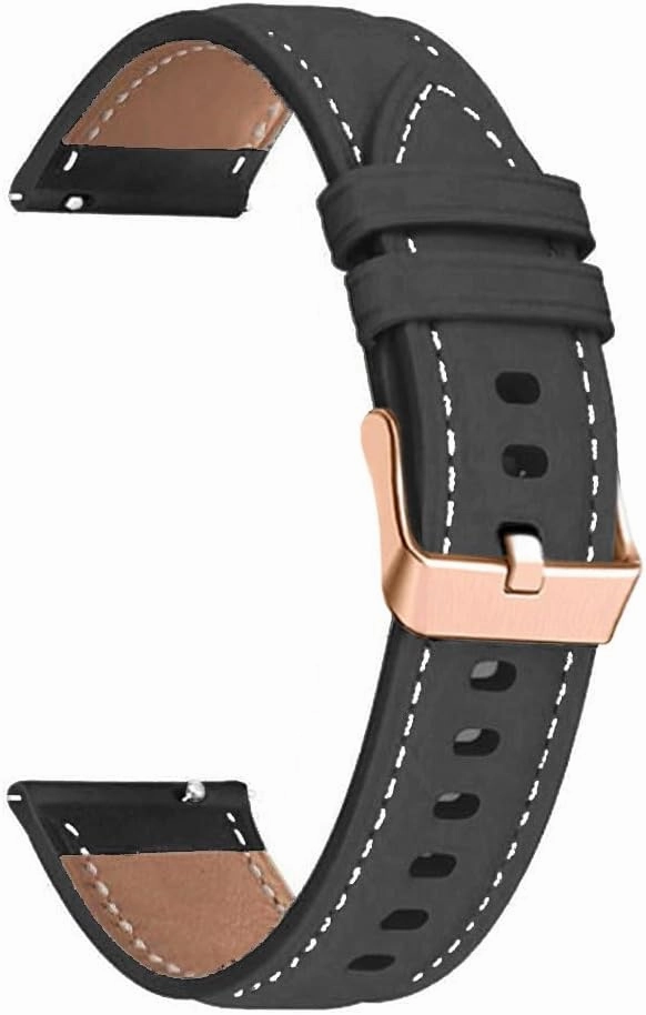 Leather Watch Strap For HUAWEI WATCH GT 4 41mm/Garmin Venu 3S/Venu 2S Wristbands Rose Gold Buckle 18mm Bracelet Wristband