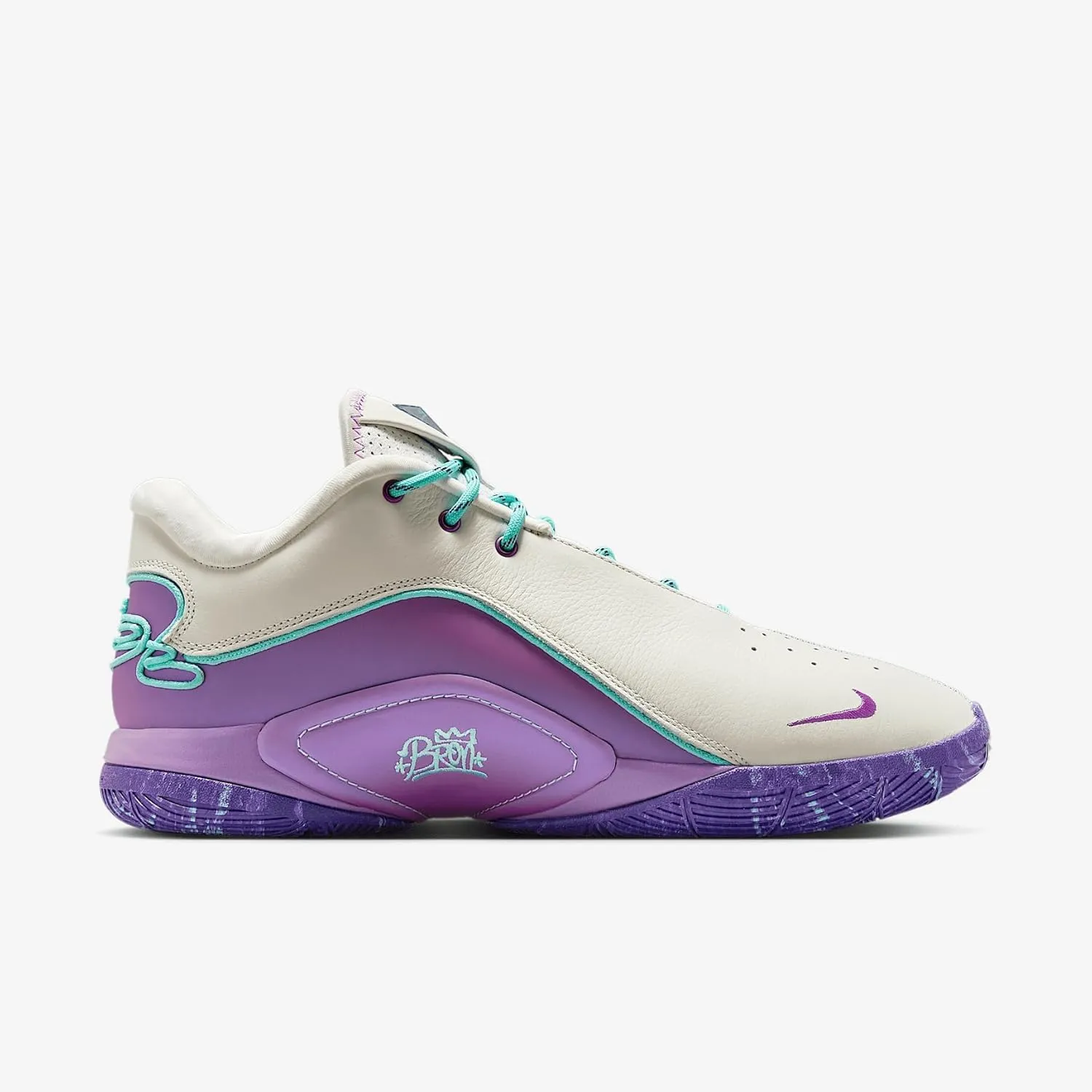 Lebron XXII “Mogul” Basketball Shoes (HV8454-001, Soft Pearl/Vivid Purple/Court Purple/Hyper Turquoise)