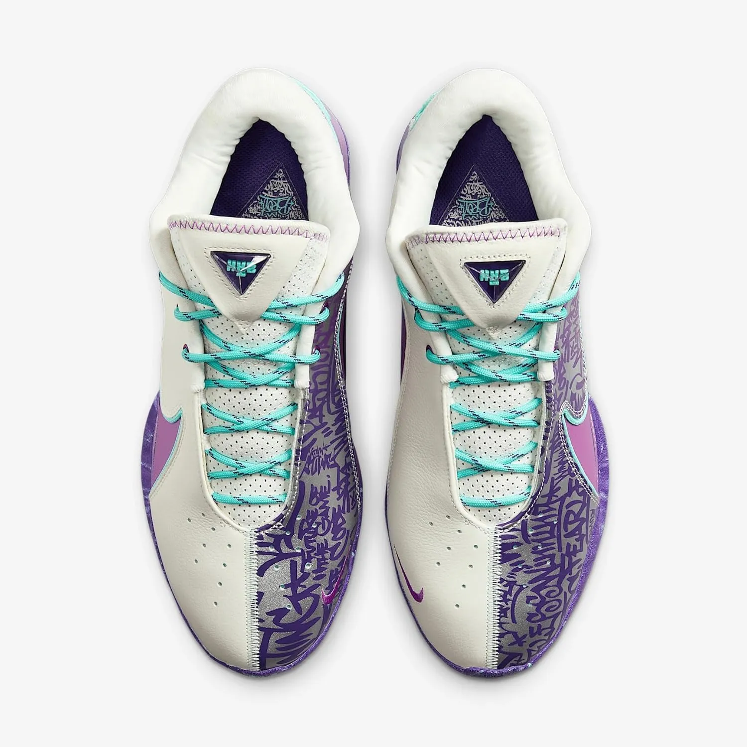 Lebron XXII “Mogul” Basketball Shoes (HV8454-001, Soft Pearl/Vivid Purple/Court Purple/Hyper Turquoise)