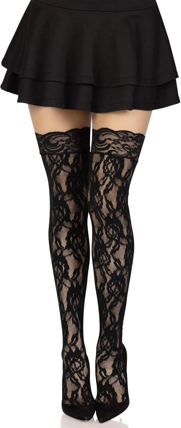 Leg Avenue womens Hosiery Lace Thigh Highs