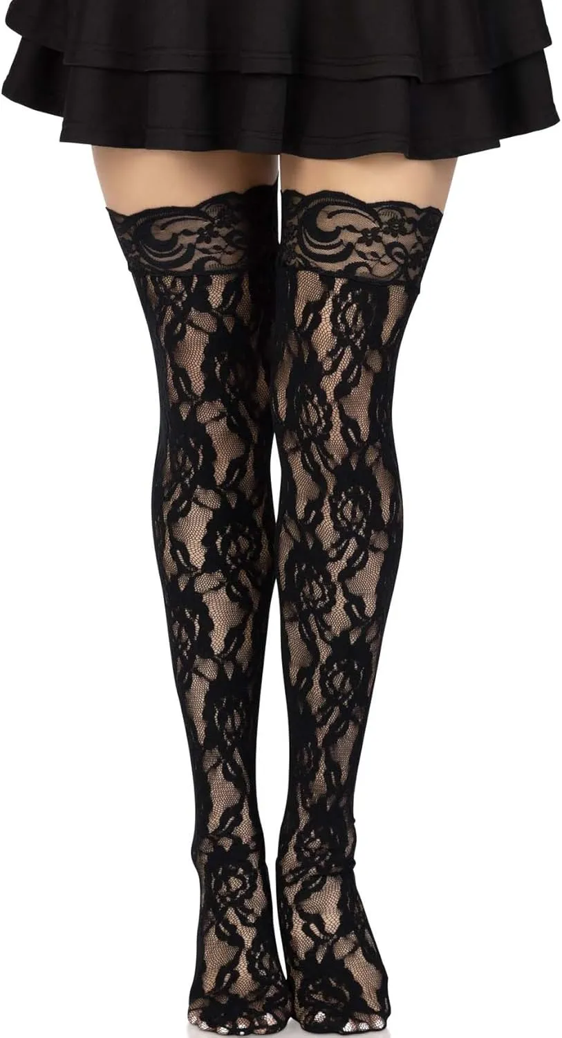 Leg Avenue womens Hosiery Lace Thigh Highs