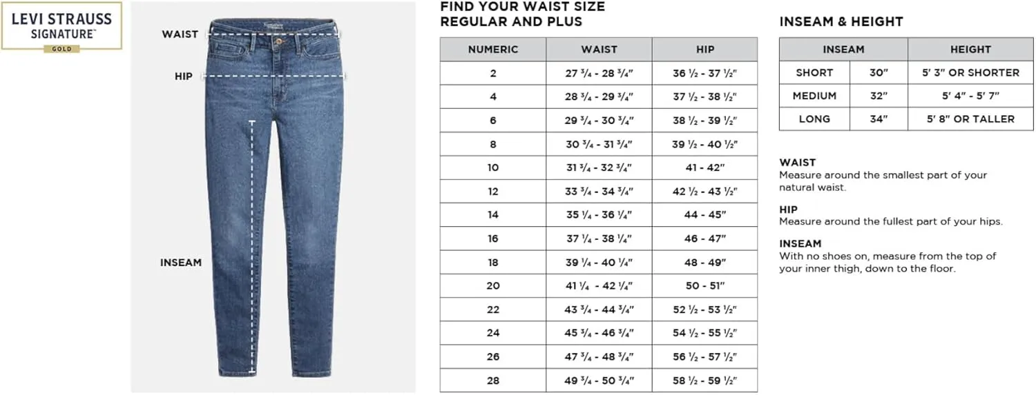 Levi Strauss Signature Gold Womens Heritage Original Wide Leg Jeans