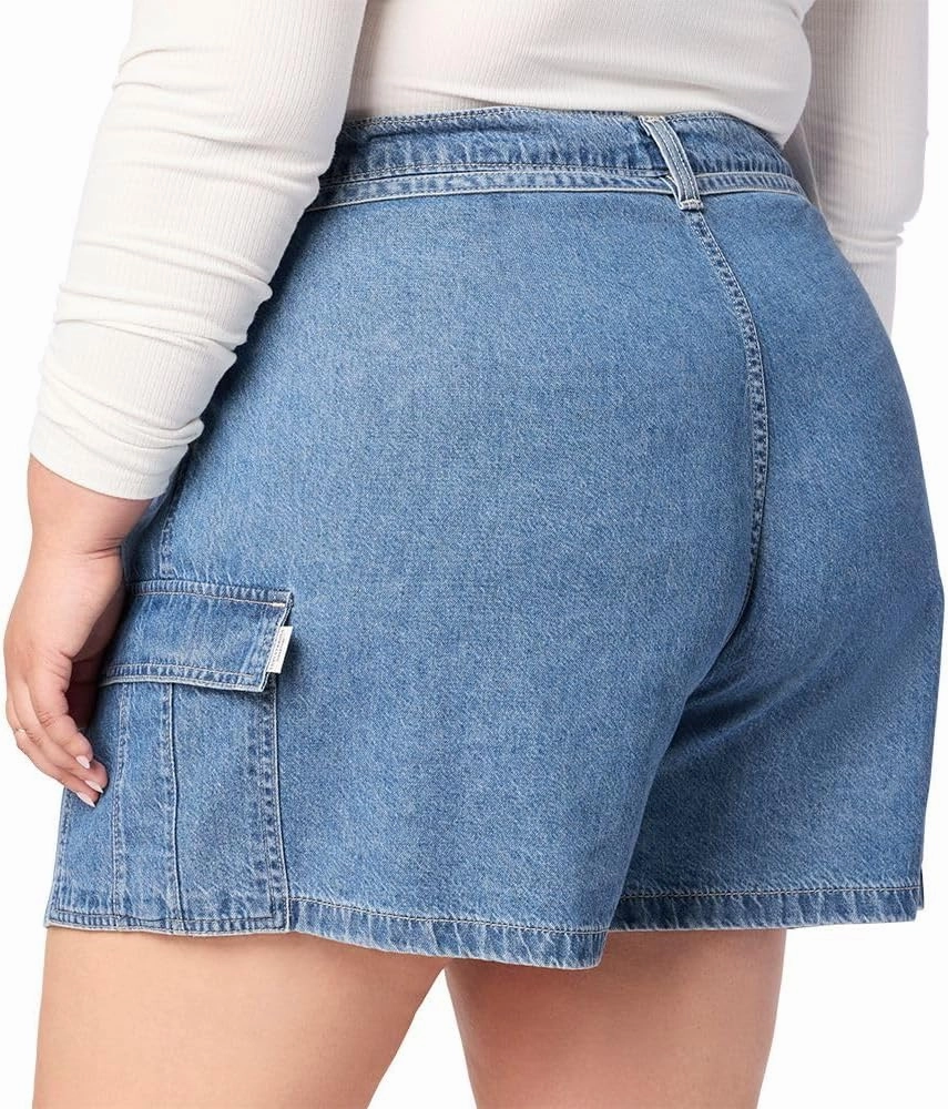 Levi Strauss Signature Gold Women's Belted Cargo Shorts (Available in Plus)