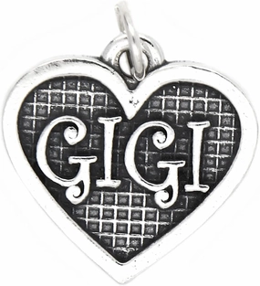 LGU Sterling Silver Oxidized Gigi Grandmother Charm