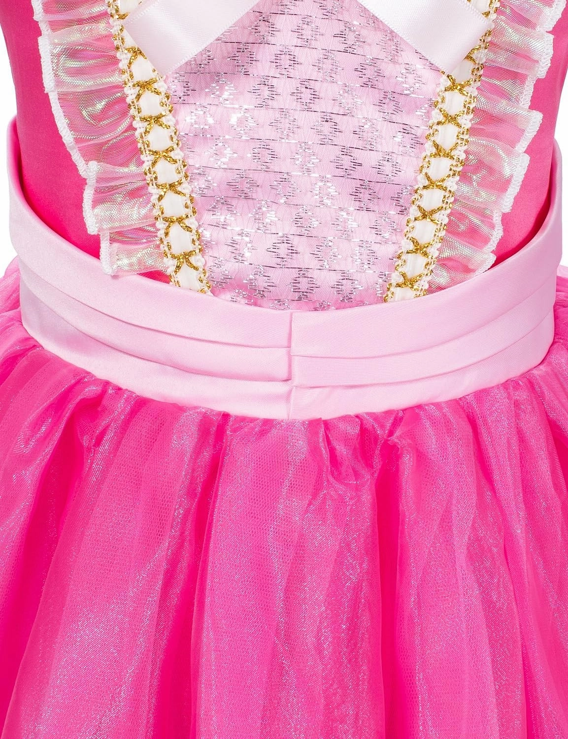 Light Up Princess Aurora Costume for Girls Dress Up - LED Light-Up SIeeping Beauty Dress with Accessories