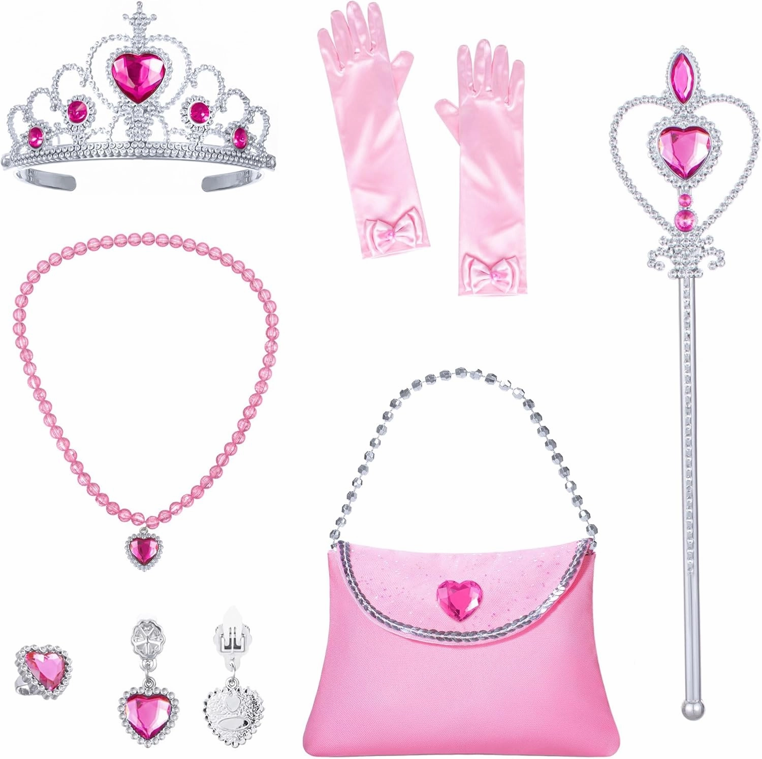 Light Up Princess Aurora Costume for Girls Dress Up - LED Light-Up SIeeping Beauty Dress with Accessories