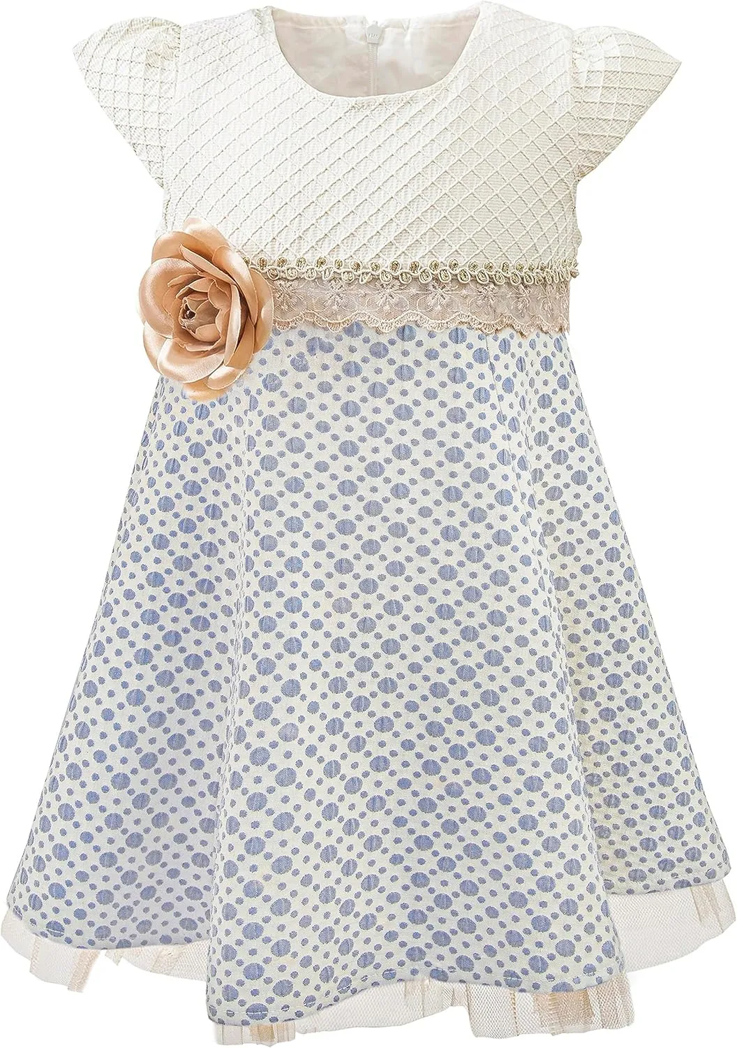 Lilax Little Girls' Sparkle Polka Dot Twirl Dress