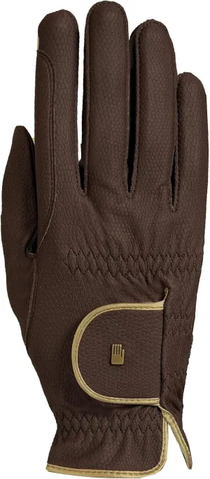 Lona Ladies Gloves 7 Mocha/Gold