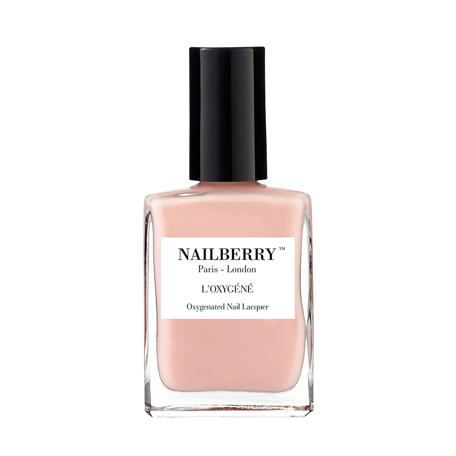 L'Oxygéné Oxygenated Nail Lacquer | A Touch Of Powder | Beige Pink Semi-Sheer Polish | UV Protected Long-Wear Nail Polish | 12-Free | Vegan | Certified Halal | Cruelty & Gluten Free | 15 ml