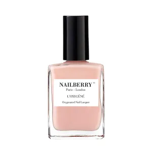 L'Oxygéné Oxygenated Nail Lacquer | A Touch Of Powder | Beige Pink Semi-Sheer Polish | UV Protected Long-Wear Nail Polish | 12-Free | Vegan | Certified Halal | Cruelty & Gluten Free | 15 ml
