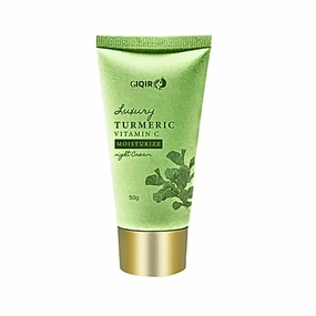 Luxury Turmeric Night Cream with Vitamin C, Moisturizing Face Cream, 1.76 oz