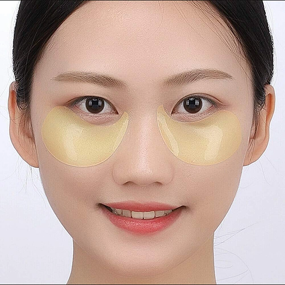 Magik 60-120Pcs Gold/Black Pearl/Seaweed Hydrogel Eye Patch Mask Gel Under Eye Pads (Gold, 2 Pack (120 Pcs))