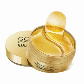 Magik 60-120Pcs Gold/Black Pearl/Seaweed Hydrogel Eye Patch Mask Gel Under Eye Pads (Gold, 2 Pack (120 Pcs))