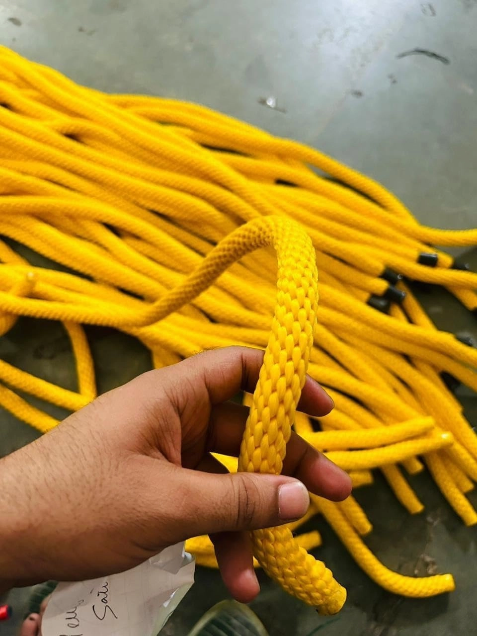 Majestic Ally Pack of 2 Solid Poly Lead Rope for Horses & Livestock – 10 Foot Long and 5/8 inch Thick - Replaceable Heavy-Duty Bolt Snap – Handmade – Soft, Broken in Feel (Yellow)