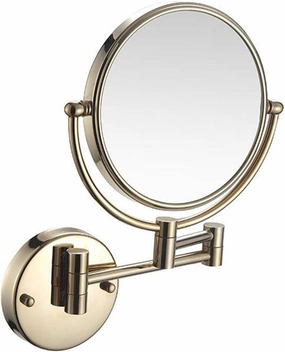 Makeup Vanity Mirror,3X Magnification Beauty Mirror Two-Sided Wall Mounted Cosmetic Mirror 360°Swivel Extendable Bathroom Mirror,Bronze (Color : Gold, Size : 8inch) (Rose Gold 8inch)