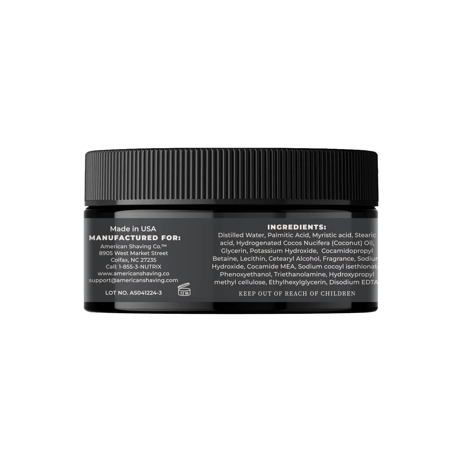 Maple Shaving Cream For Men 8 Oz, Made in USA, Easy Application, Quality Potent Ingredients, Non-GMO, GMP Certified, Cruelty-Free Products