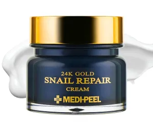 Medi-PeeI Face Cream 24K Gold Snail Repair – Snail Mucin & Peptides – Premium Hydrating & Nourishing Face Cream – 1.69 Fl oz (50g) – All Skin Types
