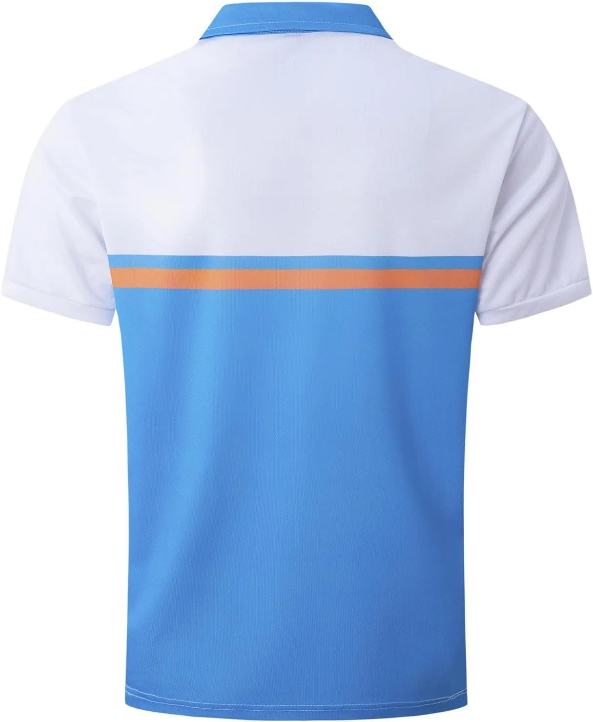 Men's Classic Short Sleeve Solid Soft Polo Shirt Sports and Leisure Button Short Sleeve Basic Golf Work Tops Short