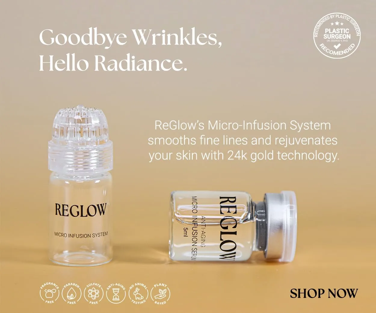 Micro-Infusion System – 24k Gold-Plated Microneedling Tool with Anti-Aging Serum for Hydration & Radiant Skin – at-Home Facial Kit for Wrinkle-Free, Youthful Results (3 Months Supply)