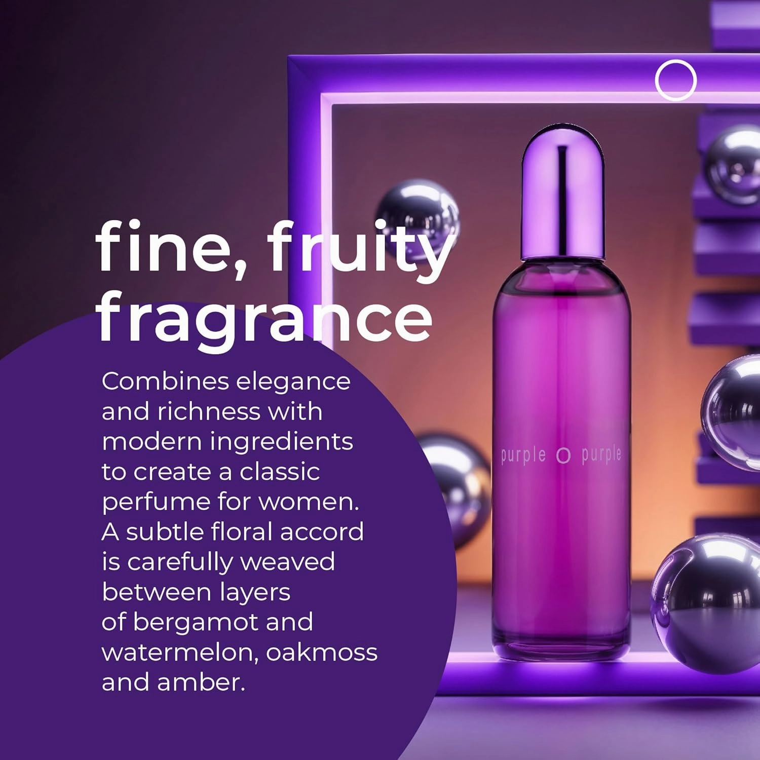 Milton-Lloyd Colour Me Purple - Chypre Fruity Fragrances - Long Lasting Perfume for Women - Eau de Parfum for Women - Womens Perfume - 3.4 oz
