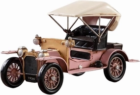 Mini Vehicles Toys for Vintage Nostalgic Car Models Office Accessories Home Porch Living Room Wine Cabinet Decorations Great Car Gift Kids and Teens(Pink)
