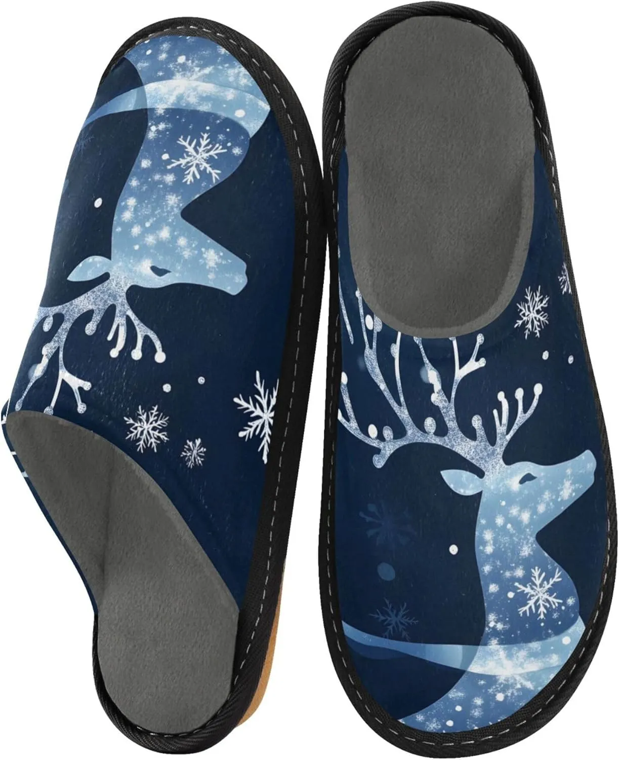 MNSRUU Fuzzy Slippers House Slippers for Women Men Gnomes Rose Black Plush Warm Slippers Winter Soft Slippers Bedroom Shoes Plush Lining Indoor Non-slip