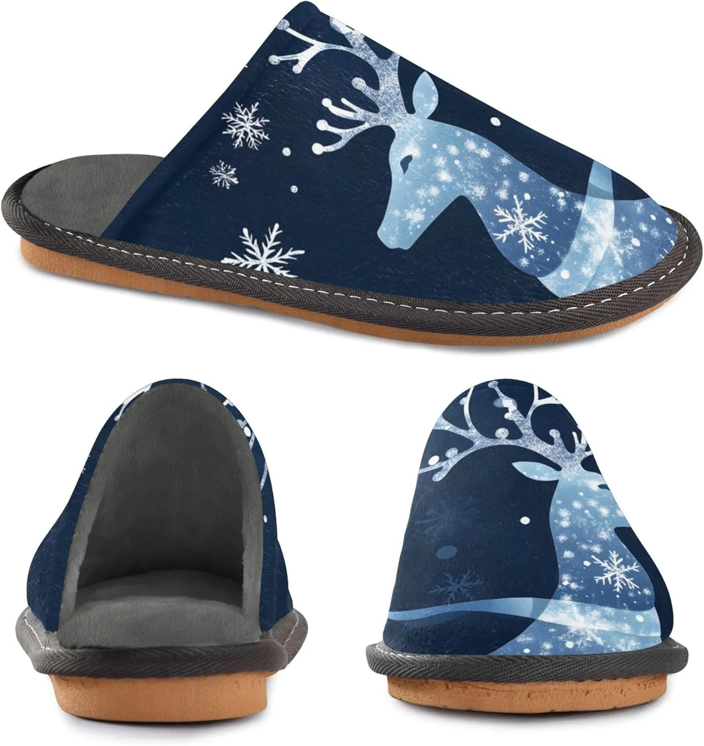 MNSRUU Fuzzy Slippers House Slippers for Women Men Gnomes Rose Black Plush Warm Slippers Winter Soft Slippers Bedroom Shoes Plush Lining Indoor Non-slip