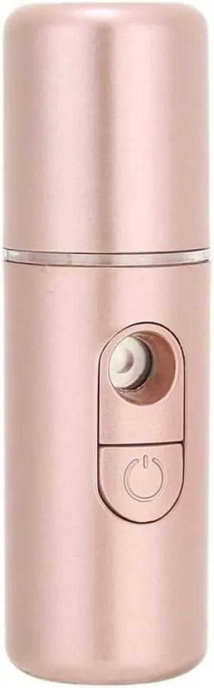 Moisturizing Atomization Humidifier Cool Mist Facial Steamer Handy Mist Sprayer Moisturizing & Hydrating for Skin Care, Makeup, Eyelash Extensions Gift for Lover (Color : Pink)