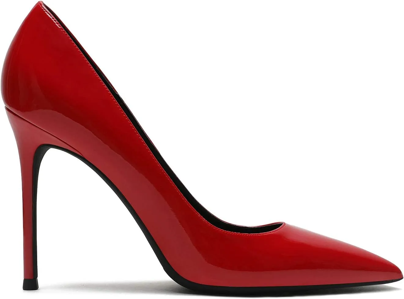 MOOMMO Women Satin High Heel Pumps Pointed Toe Sexy Stilettos 4 inch Slip On Formal Dress Shoes for Ladies Wedding Party Evening Work 4-13 M US