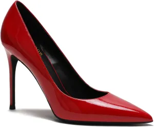 MOOMMO Women Satin High Heel Pumps Pointed Toe Sexy Stilettos 4 inch Slip On Formal Dress Shoes for Ladies Wedding Party Evening Work 4-13 M US