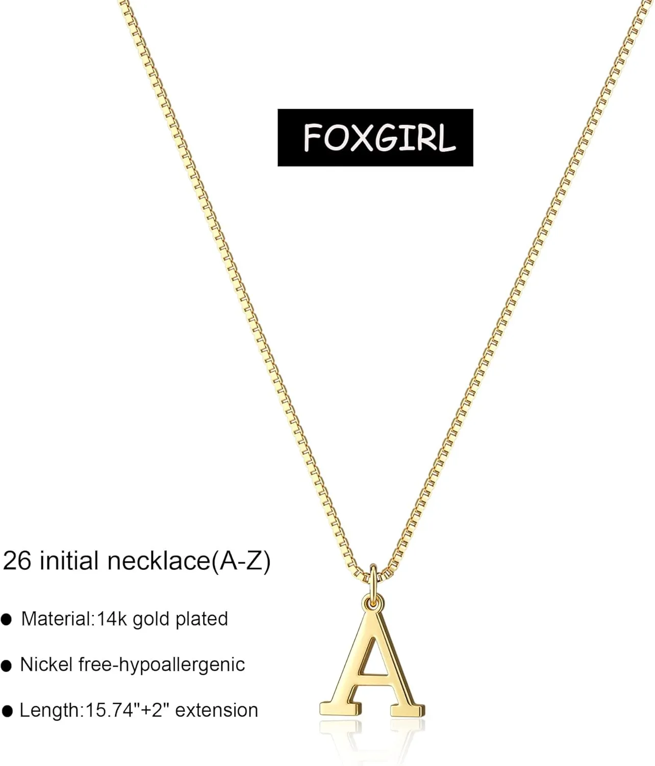 Mothers Day Gifts Gold Initial Necklaces for Women, Dainty Gold Letter Necklace Tiny A-Z Pendant Choker Necklace Trendy Cute Personalized Monogram Name Necklace Gold Jewelry Necklace for Women Gift