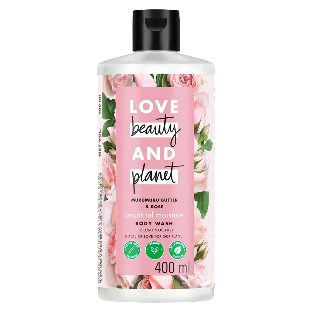 Murumuru Butter and Rose Moisturising Body Wash|Crème Shower Gel for Soft Skin,13.53 Fl Oz