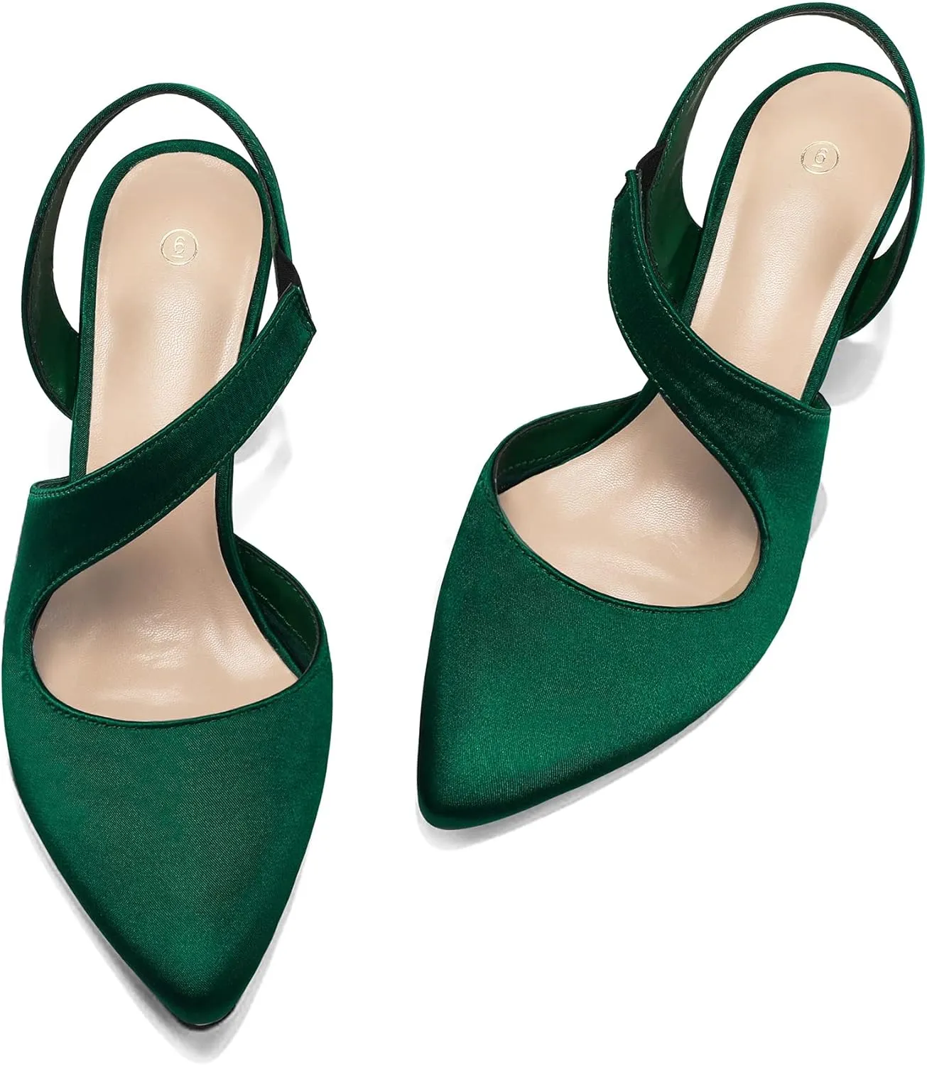 mysoft Women's Dress Shoes Low Heels 2 inch Kitten Pumps Slingback Wedding Party Medium/Wide Width Shoes