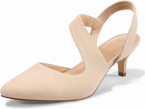 mysoft Women's Pumps 2 inch Low Heel Pointed Toe Slingback Wedding Party Dress Shoes