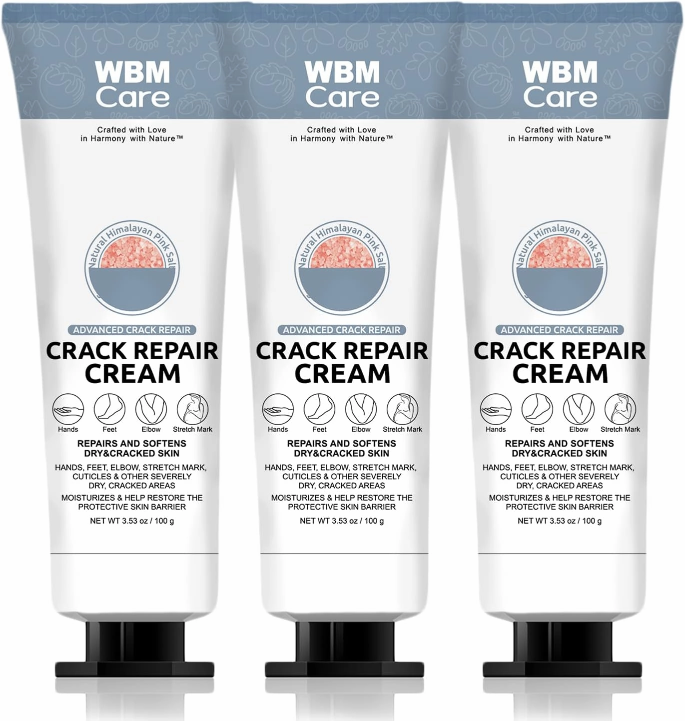 Natural Solution Advanced Skin Repair Cream, Rich in Allantoin & Water, For Multi-Purpose, Moisturizer for Dry Skin, 3.53 Oz/Each (Pack of 3), White