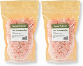 Nature Packaged Pink Himalayan Salt (16oz) - Direct from The Himalayan Mountains - Pure Coarse Grain Organic Salt for Body Scrubs, Adding to Baths, and Foot Soaking 2 Pack