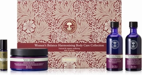Neal's Yard Remedies Balance Harmonising Collection for Women, Foaming Bath, Massage Oil, Body Cream & Balance Roll-On, Vegan & Cruelty-Free