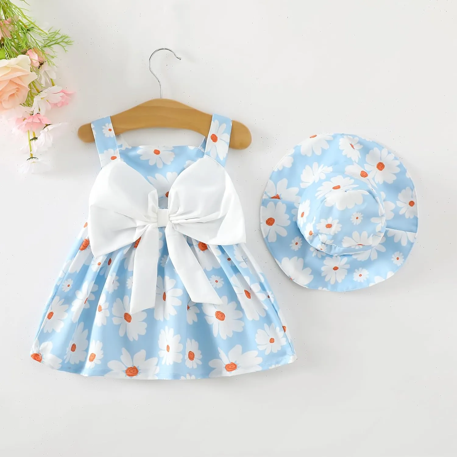 Newborn Infant Baby Girl Dress Toddler Girl Clothes Halter Backless Sleeveless Flower Sundress Summer Dresses for Girl