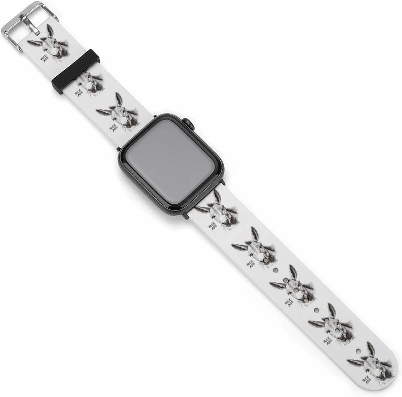 Nice Ass Funny Donkey Adjustable Silicone Watchband Compatible with IWatch Classic Soft Sports Watch Strap for Men Women