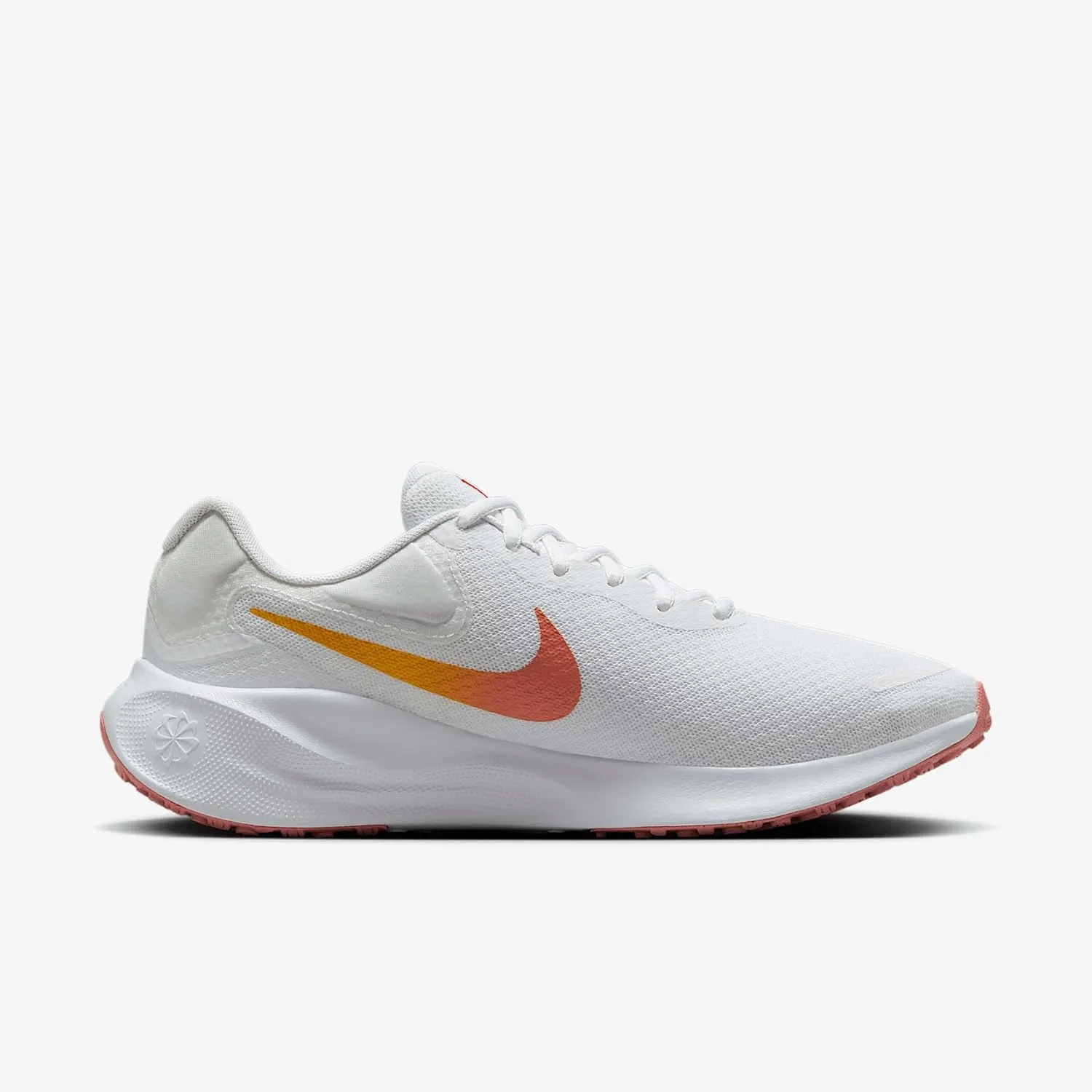 Nike Revolution 7 Women's Road Running Shoes (FB2208-106, White/University Gold/Magic Ember)