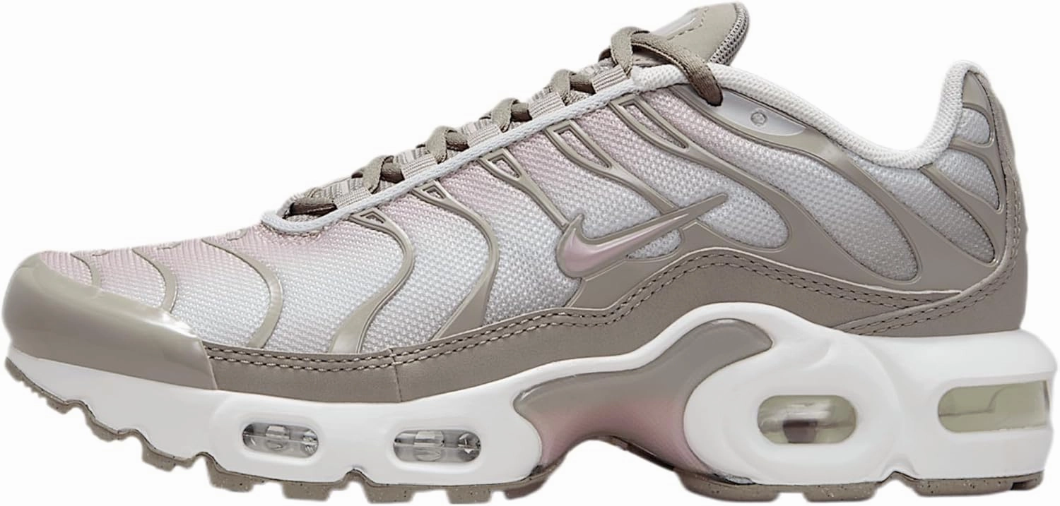 Nike Air Max Plus Big Kids' Shoes (CD0609-035, Photon Dust/Enigma Stone/White/Particle Rose)