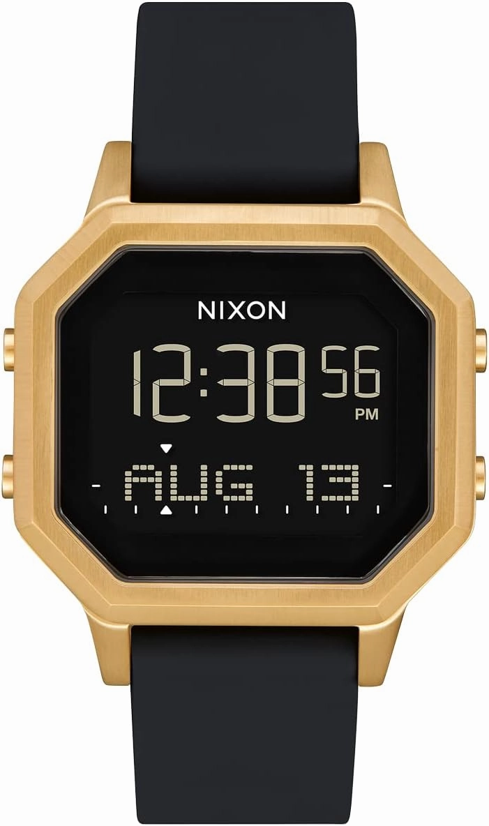 NIXON Siren SS A1211-100m Water Resistant Women's Digital Sport Watch (36mm Watch Face, 18mm-16mm Silicone Band)